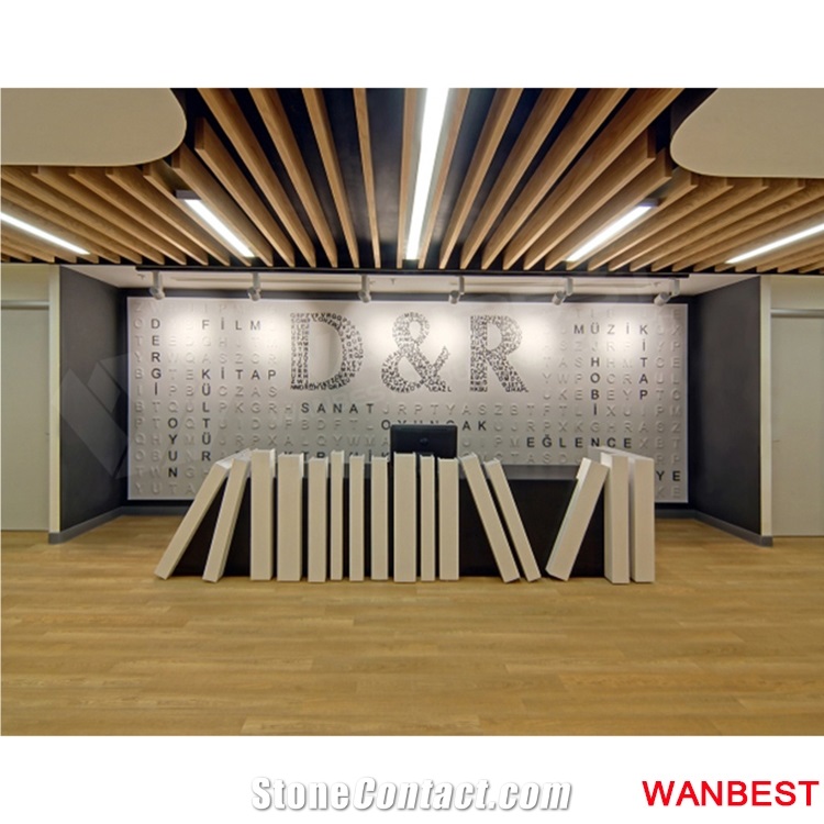 China Manufacture Marble Artificial Stone Special Modular Shopping Mall Office Nail Salon Lobby Hotel Company Spa Club Reception Area Desk Design