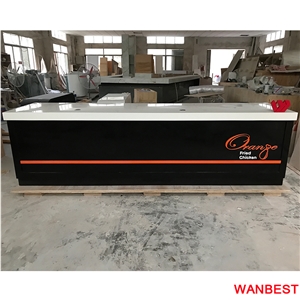 China Manufacture Marble Artificial Stone Special Modular Shopping Mall Office Nail Salon Lobby Hotel Company Spa Club Reception Area Desk Design