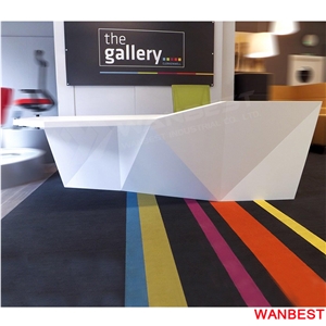 High Glossy Special Design Artificial Stone Marble Beauty Salon Office Hotel Lobby Shopping Mall Spa Restaurant Reception Counter Information Desk