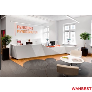 High Glossy Special Design Artificial Stone Marble Beauty Salon Office Hotel Lobby Shopping Mall Spa Restaurant Reception Counter Information Desk