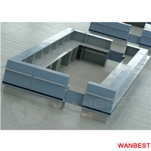 Made in China Artificial Stone Marble Hospital Lobby Hall Shopping Center Hotel Company Hotel Library Salon Nightclub Reception Desk Front Table