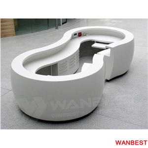 Made in China Artificial Stone Marble Hospital Lobby Hall Shopping Center Hotel Company Hotel Library Salon Nightclub Reception Desk Front Table