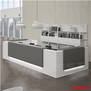 Modern Artificial Stone Acrylic Led U Shape Office Company Salon Clinic Library Hotel Lobby 2 Person Reception Area Counter Desk Design with Light Modern Artificial Stone Acrylic Led U Shape Office Company Salon Clinic Library Hotel Lobby 2 Person Reception Area Counter Desk Design with Light