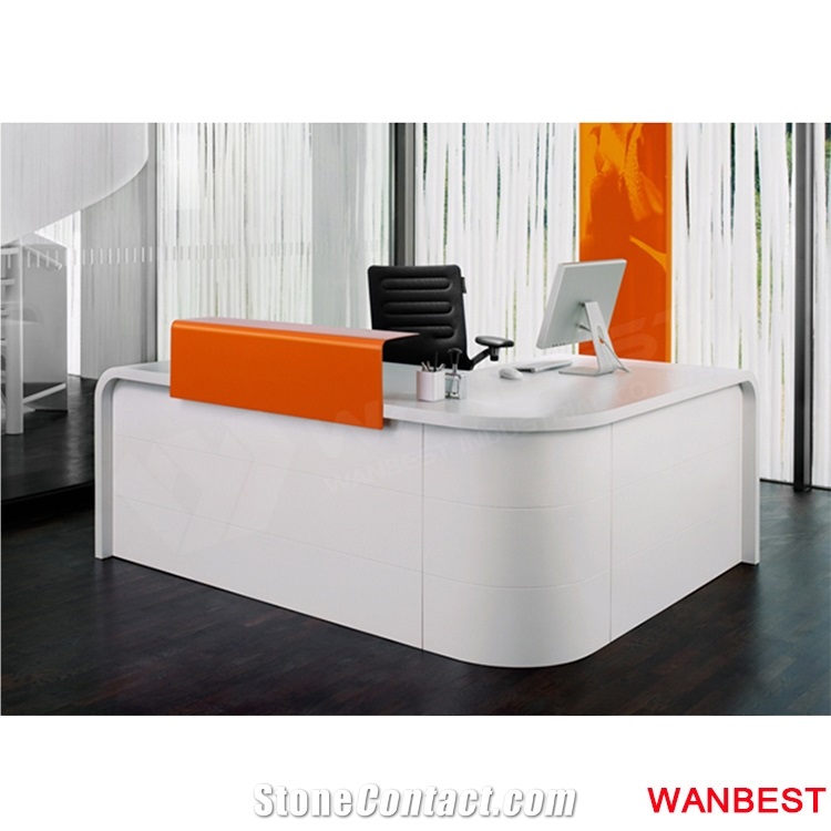 Special Design Acrylic Artificial Stone Shoe Design Shop Retail Store Shopping Center Lobby Mall Office Portable Reception Desk Cashier Counter
