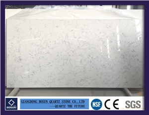 Artificial Quartz Stone Bs3106 Carrara White Solid Surfaces Polished Slabs & Tiles Engineered Stone