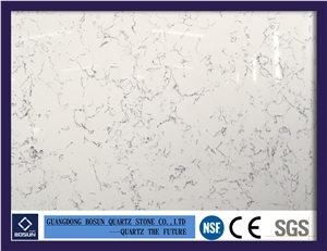 Artificial Quartz Stone Bs3106 Carrara White Solid Surfaces Polished Slabs & Tiles Engineered Stone