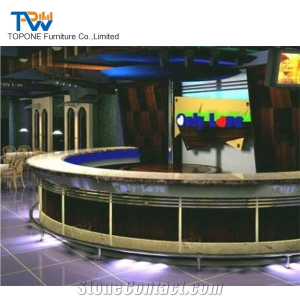 Artificial Marble Stone Bar Furniture Bar Counters Top Design, Interior Stone Acrylic Solid Surface Bar Counter Tops Stone Furniture Factory Price