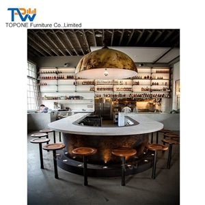Artificial Marble Stone Bar Furniture Bar Counters Top Design, Interior Stone Acrylic Solid Surface Bar Counter Tops Stone Furniture Factory Price