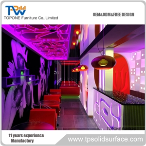 Artificial Marble Stone Night Club Small Bar Counter Tops Designs, Interior Stone Modern Home Mini Bar Counter Design for Sale Oem Service Factory