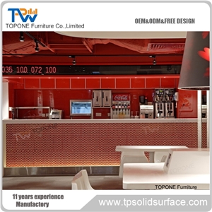 Artificial Marble Stone Night Club Small Bar Counter Tops Designs, Interior Stone Modern Home Mini Bar Counter Design for Sale Oem Service Factory