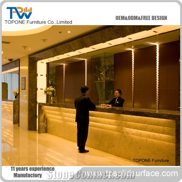 Oval Design Modern Artificial Marble Stone Service Front Bar Table, Interior Stone Acrylic Solid Surface Bar Counter Table Tops Desig Stone Factory