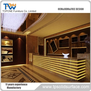 Oval Design Modern Artificial Marble Stone Service Front Bar Table, Interior Stone Acrylic Solid Surface Bar Counter Table Tops Desig Stone Factory