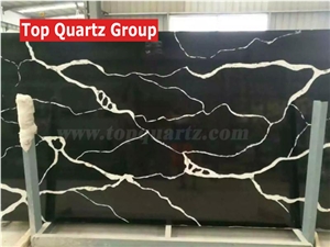 Artificial Calacatta Black Quartz Stone Slab, Artificial Calacatta Black Quartz Stone Slab,