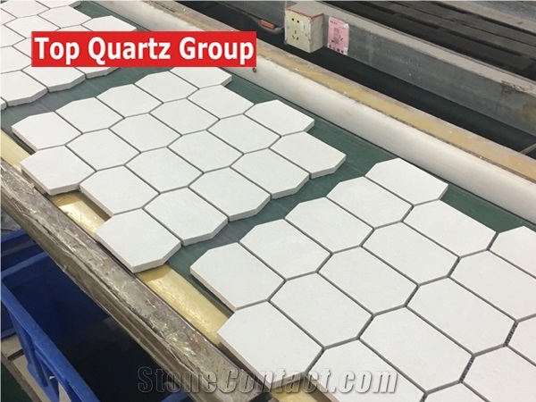 Elongated Hexagon Mosaics ,Full Body Porcelain Tile with Textured Finish,China Ceramic Mosaic Factory