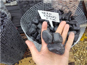 Pebble Nero Ebano for the Garden 1-2cm 2-4cm 4-6cm