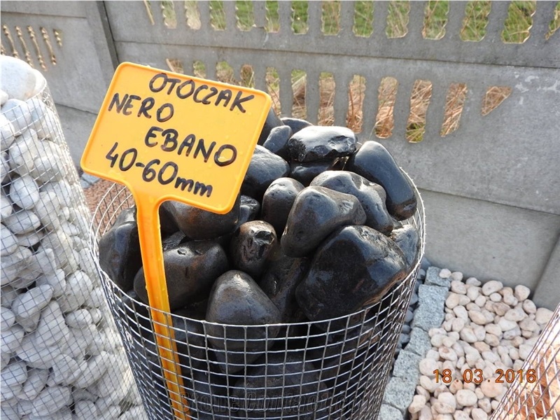 Pebble Nero Ebano for the Garden 1-2cm 2-4cm 4-6cm