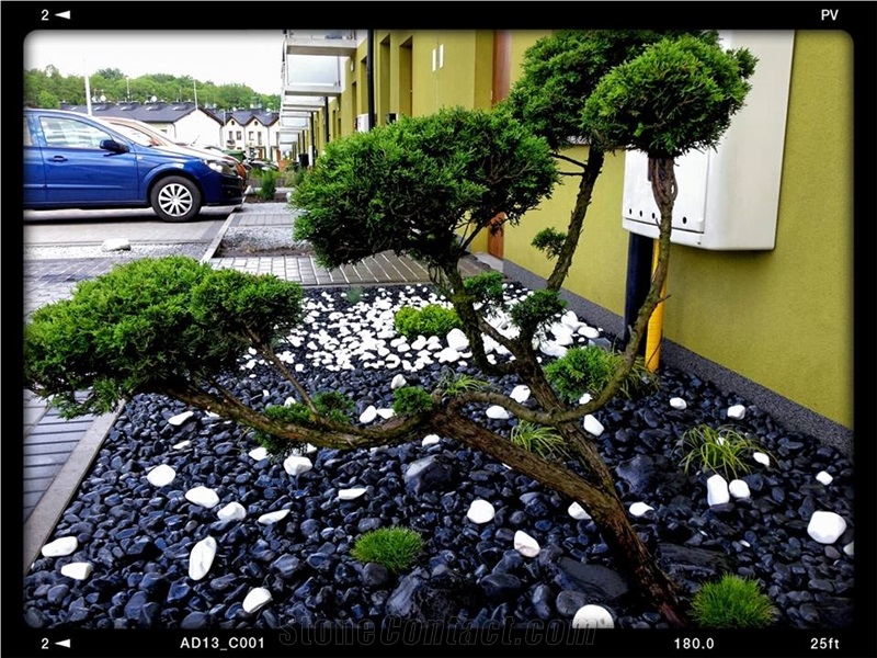 Pebble Nero Ebano for the Garden 1-2cm 2-4cm 4-6cm