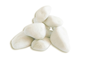 Pebble White Thassos for the Garden 1-2cm 2-4cm 4-8cm 8-13cm