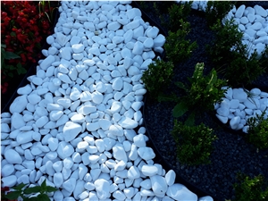Pebble White Thassos for the Garden 1-2cm 2-4cm 4-8cm 8-13cm