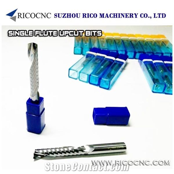 Spiral Router Bits, Single Flute Spiral Bits, Solid Carbide up Cut Router Bits, Single Flute Upcut End Mills