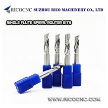Spiral Router Bits, Single Flute Spiral Bits, Solid Carbide up Cut Router Bits, Single Flute Upcut End Mills