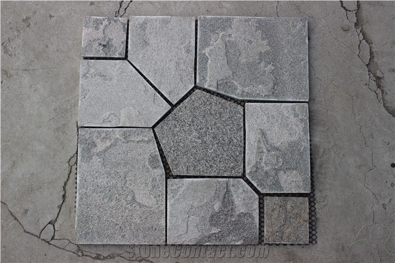 Flagstone Cube Stone Paving Sets Floor Covering Courtyard Road Pavers Exterior Pattern