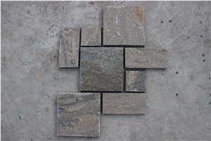 Flagstone Cube Stone Paving Sets Floor Covering Courtyard Road Pavers Exterior Pattern