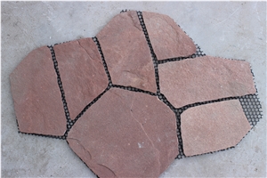Red Flagstone Paving Sets,Floor Covering,Courtyard Road Pavers