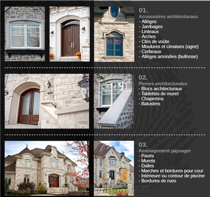 Limestone Carved Building Ornaments, Door-Window Frames, Arches