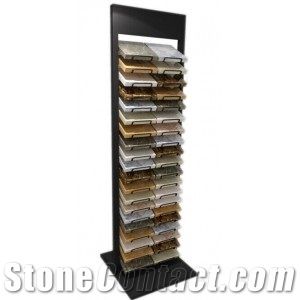 Waterfall Quartz Tower Display Racks Flooring Stand for Sample Stone