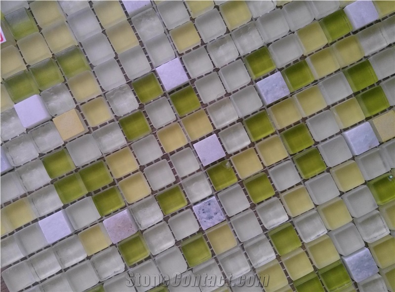 Green Glass Mosaic Tiles