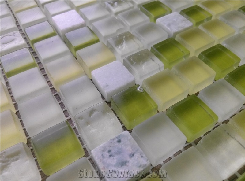 Green Glass Mosaic Tiles