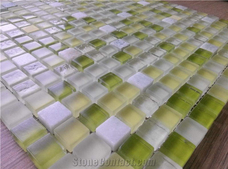 Green Glass Mosaic Tiles