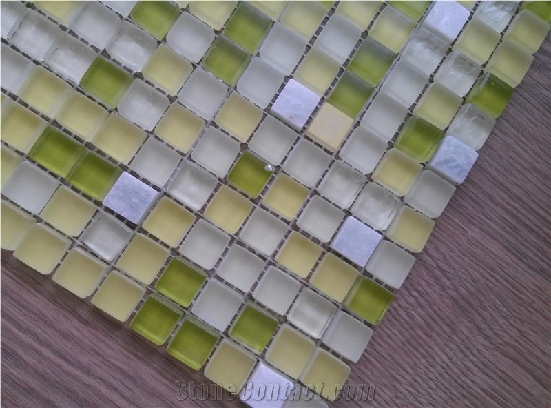Green Glass Mosaic Tiles