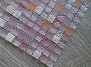 Pink Chip Brick Mosaic Tile