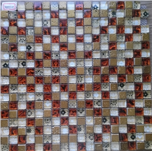 Print Glass Brick Mosaic Backsplash Wall Bathroom Tile