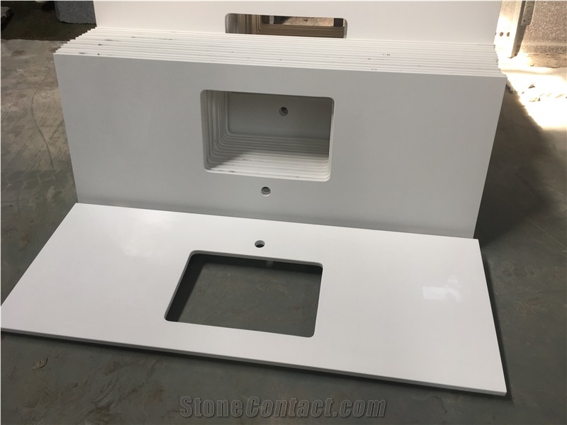 China Polished Quartz Slab /Pure White Quartz Slabs/Caesarstone 1141 Pure White Quartz/Caesarstone Quartz Countertop/Pure White Quartz Countertops