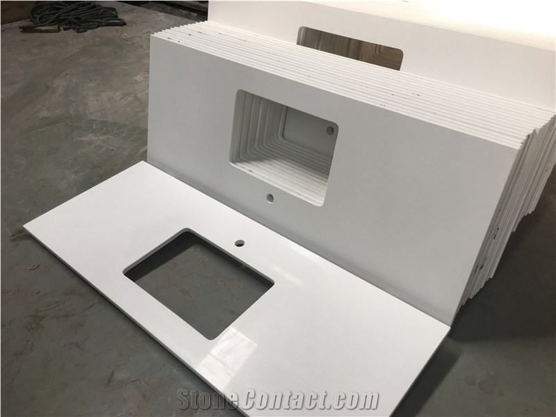 China Polished Quartz Slab /Pure White Quartz Slabs/Caesarstone 1141 Pure White Quartz/Caesarstone Quartz Countertop/Pure White Quartz Countertops