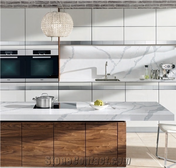 High Quality Calacatta Nuvo Quartz Countertop from China/Statuario Nuvo Quartz Countertops/Statuario Maximus Countertops/Calacatta White Quartz Slabs