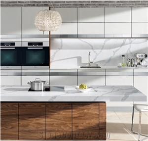 High Quality Calacatta Nuvo Quartz Countertop from China/Statuario Nuvo Quartz Countertops/Statuario Maximus Countertops/Calacatta White Quartz Slabs