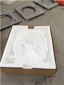 Artificial Calacatta White Quartz Marble Stone Vanity Top,Bathroom Countertops,Engineered Stone Faux Marble Bath Top for Hotel Project