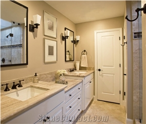 Daino Reale Perlato Beige Marble Polished Kitchen Bar Top,Hotel Customzied Kitchen Worktop Countertop Interior Stone