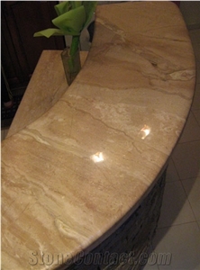 Daino Reale Perlato Beige Marble Polished Kitchen Bar Top,Hotel Customzied Kitchen Worktop Countertop Interior Stone