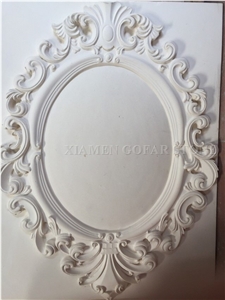 France Beige Limestone Column Top Handcarved Sculptured,Seashell Coral Stone Roman Ionic Column Base for Villa Exterior Decoration
