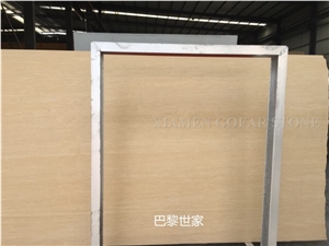 France White Sand Limestone Coral Honed Machine Cutting Tiles,Floor Pattern for Villa Exterior Stepping