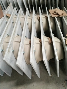 Project Show Bianco Carrara White Granite Bath Top,Vanity Top for Interior Stone Hotel Design Customized