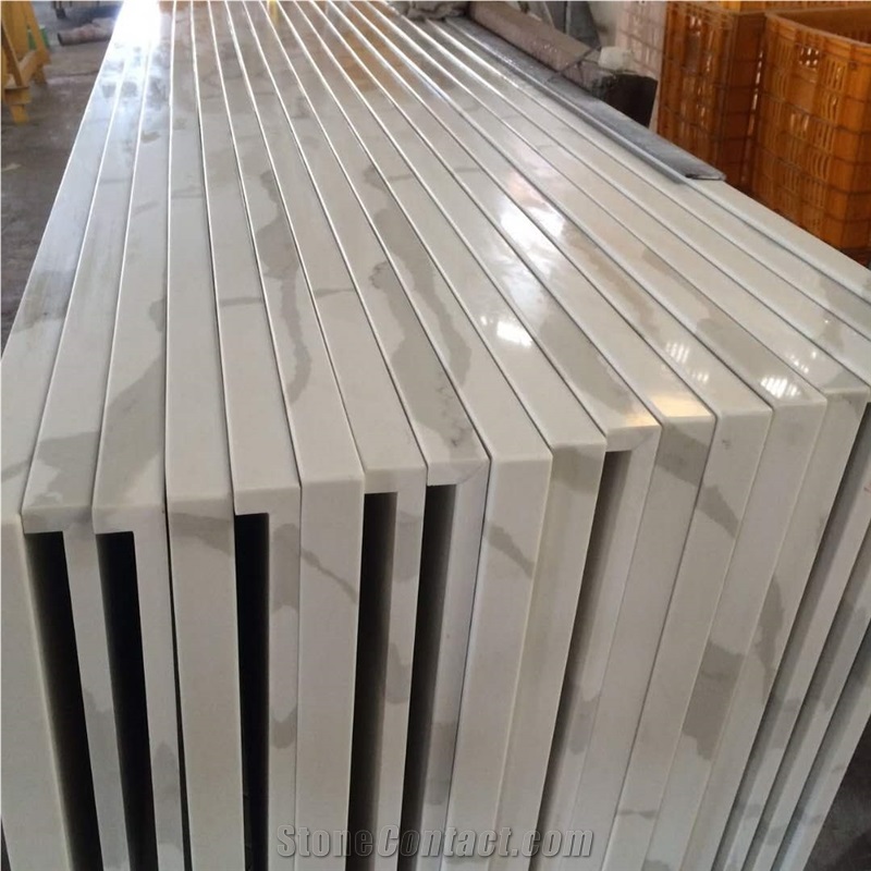 Project Show Bianco Carrara White Granite Bath Top,Vanity Top for Interior Stone Hotel Design Customized