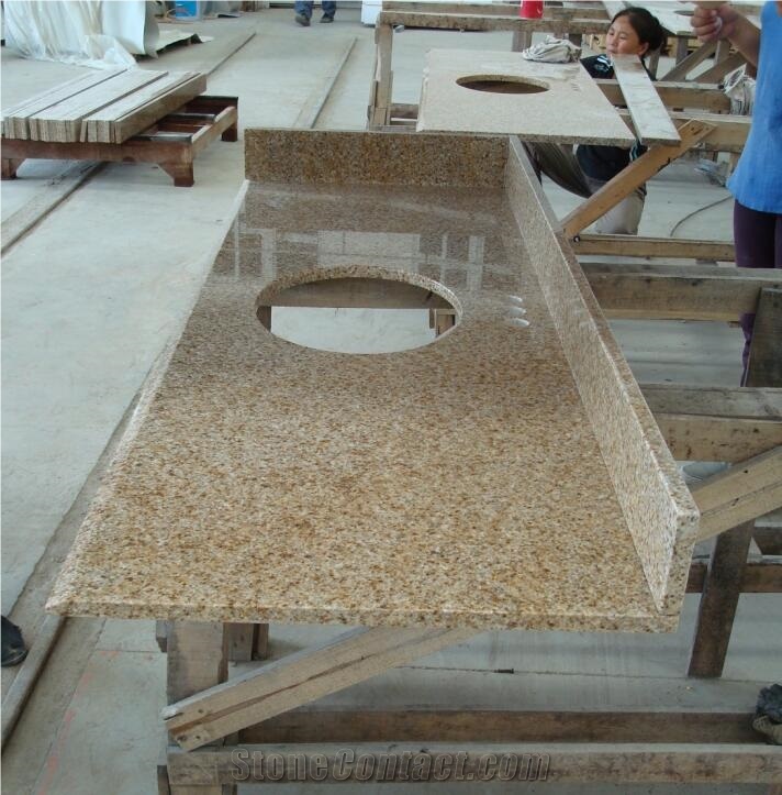 China G682 Yellow Granite Countertop,Kitchen Top,Direct Factory with Ce Certificate,Cheap Price Good Quality Bench Top Customized