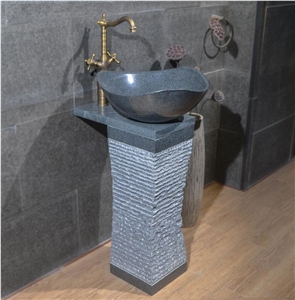 China Grey Granite G654 Pedestal Basin,Natural Stone Farm Bathroom Sink,Wash Bowl,Cheap Price Direct Factory with Ce China Grey Granite G654 Pedestal Basin,Natural Stone Farm Bathroom Sink,Wash Bowl,Cheap Price Direct Factory with Ce