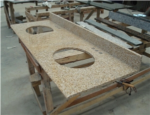 G682 China Yellow Granite Countertop,Kitchen Top,Direct Factory with Ce Certificate,Cheap Price Good Quality Bench Top Customized